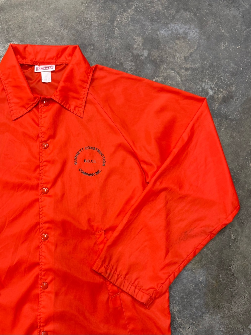 Vintage Hartwell USA Orange Coach Jacket Workwear Gorpcore - Picture 2 of 8